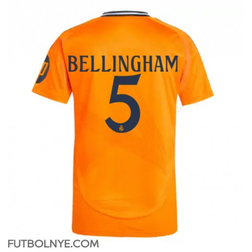 Camiseta Real Madrid Jude Bellingham #5 Visitante Equipación 2024-25 manga corta